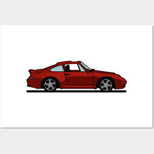 Porsche 911 993 Carrera Guards Red Posters and Art